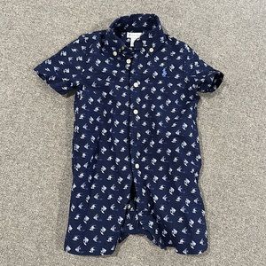 Ralph Lauren Button Down Onesie - Size 18 mo